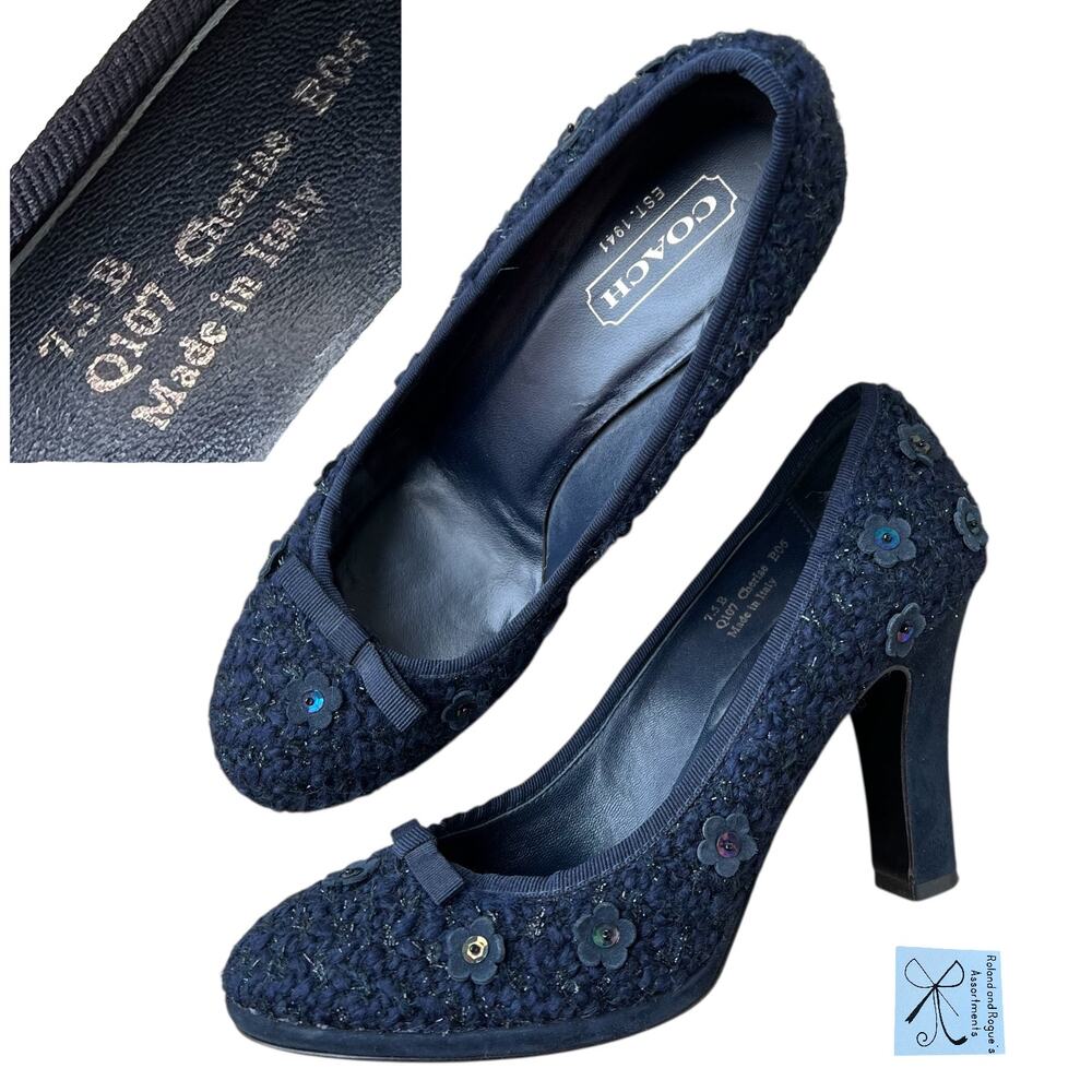 Coach Q107 Cherise Pumps Heels Shoes Sz 7.5 B - Picture 1 of 6